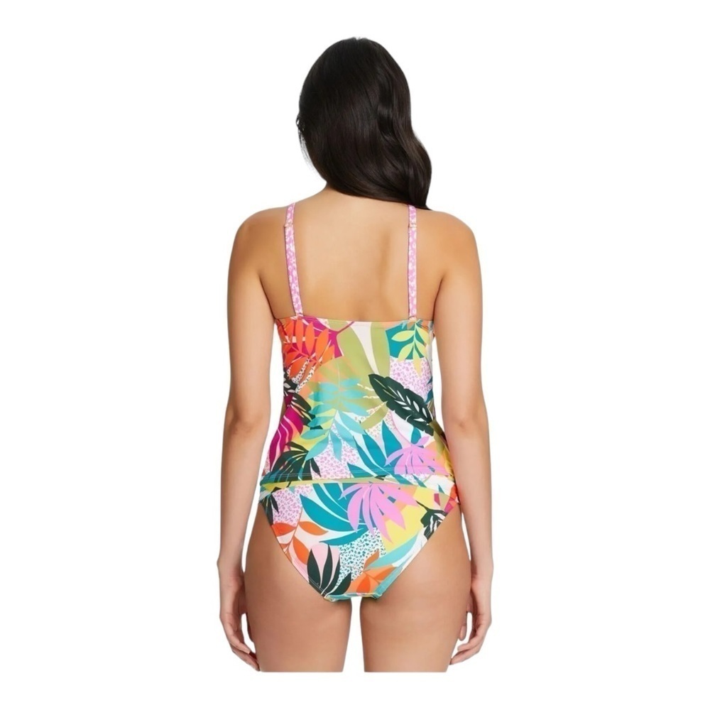Bleu Rod Beattie MULTI Wild at Heart High Neck Tankini Swim Top NWT - Picture 3 of 5